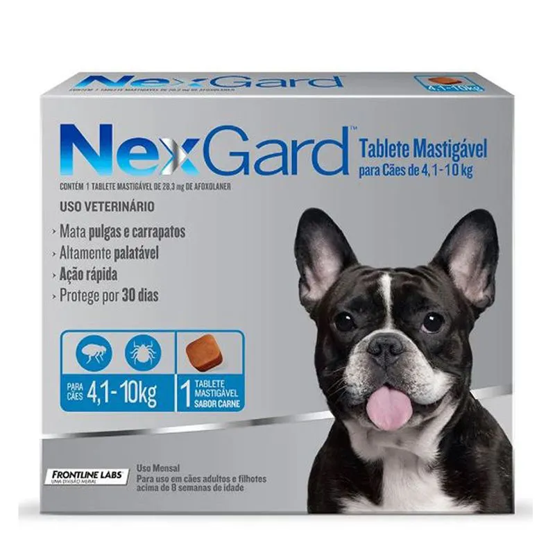 NexGard antipulgas para cães de 4,1 a 10kg